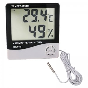 Higherometru termic LCD cu alarmă sonoră de înaltă precizie din fabrică, cu senzor extern