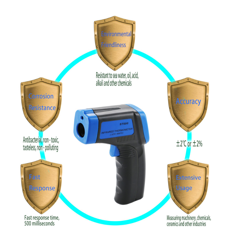 Termometru cu infraroșu standard de calitate Contact termometru digital cu laser